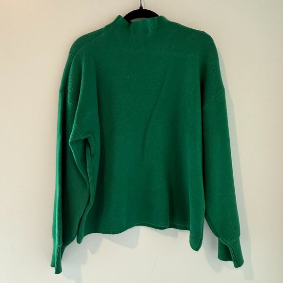 Vici Amsterdam Mock Neck Sweater | Kelly Green | Size Large - Picture 3 of 4
